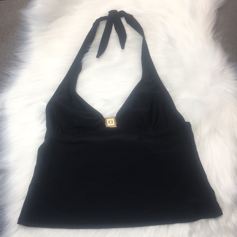 Black Tankini. Silver detail.